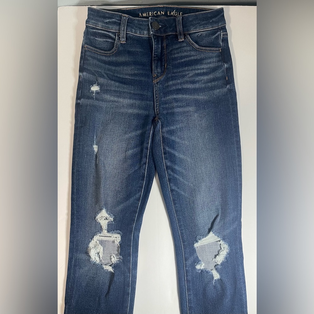 American Eagle Jeans Dark Wash The Dream Jean Ripped Stretch